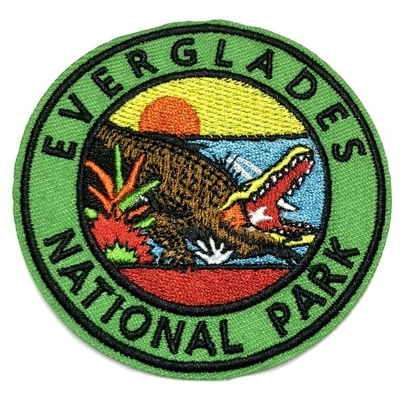 Everglades National Park Iron On Embroidered Appliques Twill Fabrics Washable