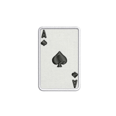 Ace of Hearts Custom Embroidered Patch Vegas Poker Blackjack