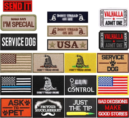 Tactical Embroidery Patch Set Sustainable For Caps Bags Vests Military Uniforms
