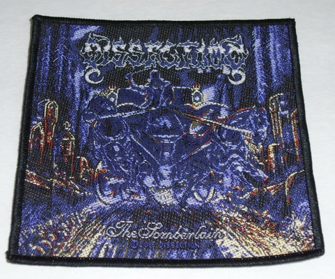 Dissection The Somberlain Custom Woven Patch Paper Coating Pantone Color Custom Size
