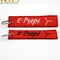 durable Custom Woven Keychain Promotional Polyester Fabric Tag Keychain