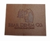 Printing ODM Custom Leather Labels Adhesive Backing