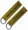 Promotion Design Embroidered Fabric Keychain With Split Ring And Eyelet