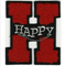 2 1/2&quot; Red Happy Letter H Chenille Varsity Patch