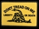 Don'T Tread On Me Rubber PVC Patch Self Adhesive Pantone Color