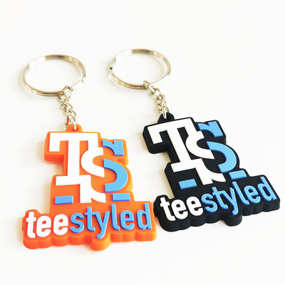 2D 3D Custom Shaped Soft Rubber Pvc Keychain With Your Logo Name