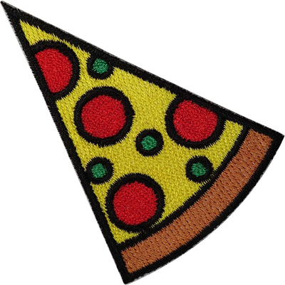 Pizza Jeans Embroidered Badge Embroidery Applique Iron / Sew On Clothes / Bag