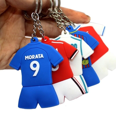 PMS Color PVC Key Chain Pendant Custom Size Football Jersey Type