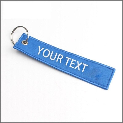 Embroidery Text Custom Car Keychains Personalised Keychain For Car And Motor