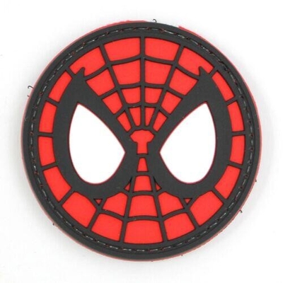 Spiderman Eyes Head Morale PVC Patch Hook And Loop Reflective Patches