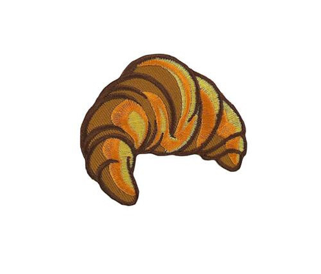 Kawaii Croissant Iron On Embroidery Patch Badges Applique Twill Fabric Background