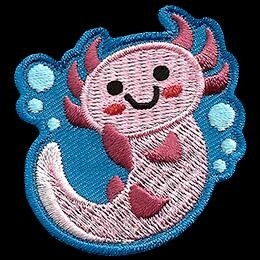 Custom Iron On Embroidered Patches Extremely Durable Axolotl Embroidery Patches