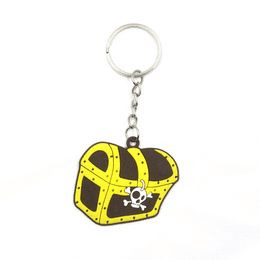 Halloween Pirate Theme Car Keyring Soft Rubber PVC Keychain Promotion Gift
