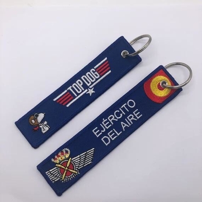 Custom Embroidery Key Chains Printed Remove Before Flight Keychain