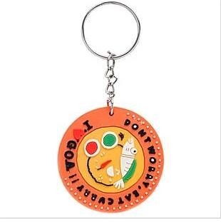 Goa Curry Custom Soft PVC Rubber Keychain PMS Color Promotional Gift