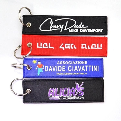 Quick Sampling Shrink Proof Woven Key Chain Polyester