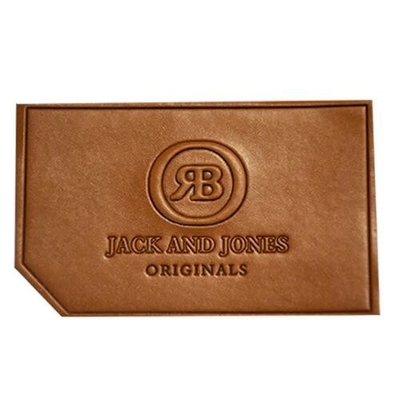 Sew On Custom Leather Labels Customized Printing Logo Embossed Leather Patch