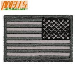 American Flag Patch Reverse USA Uniform Flag Patch Left Facing 3&quot; Wide Flag Sew Iron on Embroidery Patch