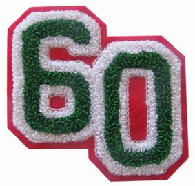 Adhesive Back Chenille Embroidery Patches  Non Woven Small Chenille Letters