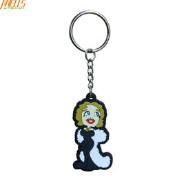 Double Sided Rubber Key Chain Flexible Promotion Fun For Zip Puller
