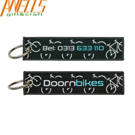 Promotional Embroidered Motorcycle Keychain Durable Eco Friendly
