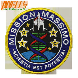 Twill Fabric Custom Mission Embroidery Patch Heat Press Back For Garments Hats