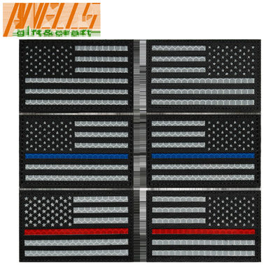 Garment Flag Velcro Backing Polyester Embroidery Patch