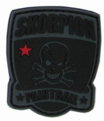 Rubber 2D Logo 3'' Skull 2C Color PVC Silicone Patches