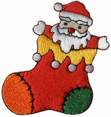 Christmas Theme Heat Border Full Embroidery Patch For Bags