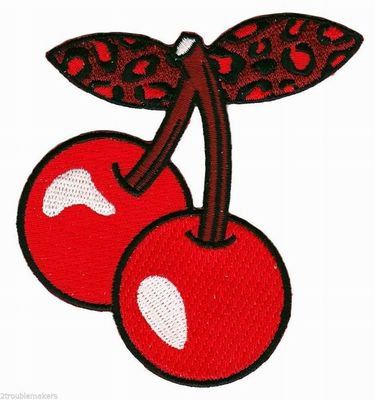 Cherry pattern PMS Iron On Embroidery Patches twill for clothing