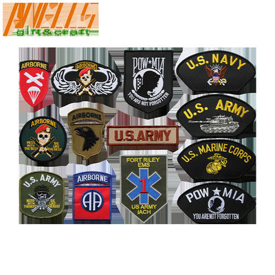 Twill Fabric Merrow Border Embroidered Military Patches MIA Design