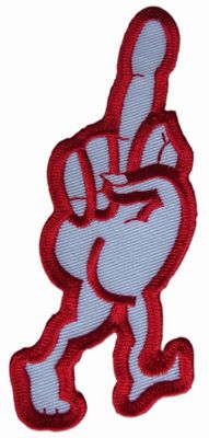 US Irregular Shape Gesture Twill Embroidered Badge Patch ISO