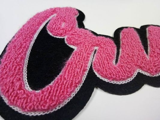 PMS Twill Double Layer Chenille Patch With Heat Cut Border