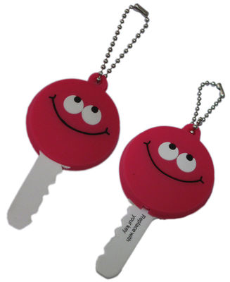 40MM Height PMS Color PVC Key Chain Double Single Side Flat Backing