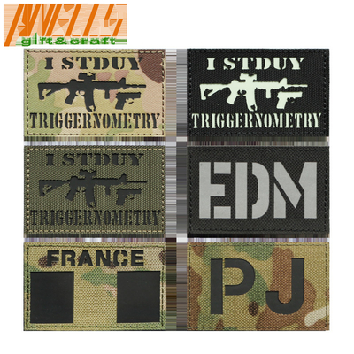Military Gun Flag IR Patch Camouflage Fabric With Velcro Backing