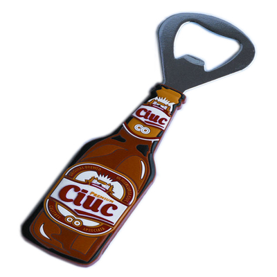 Practical Keychain PVC Bottle Opener Zinc Alloy PMS Steel Stain 12C Color