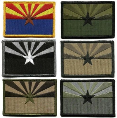 Arizona Phoenix State Military Hook And Loop Patches 3x2&quot; Heat Cut Border