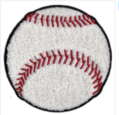 Iron On Chenille Basketball Patch For Letterman Jackets PMS Color