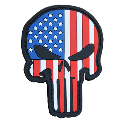 Pantone Color Chart Custom Rubber Badges Skull Flag PVC Patches