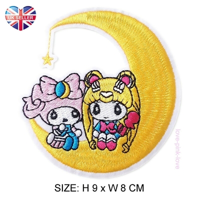 My Melody Sailor Moon Embroidered Applique Iron Sew On Patch Badge