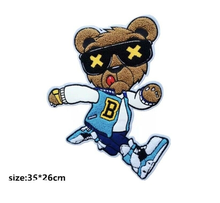 Chenille Bear Sew On Embroidery Patch Size: 35*26 cm
