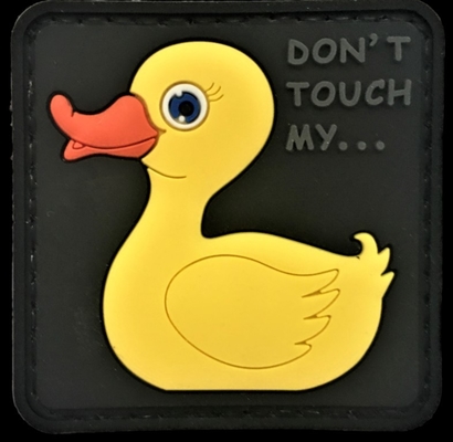 Yellow Duck Rubber Tactical Patches Pantone Color Waterproof