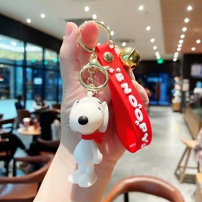 Snoopy Peanuts (red) Charlie Brown Keyring 3D PVC Key Chain Hand Made