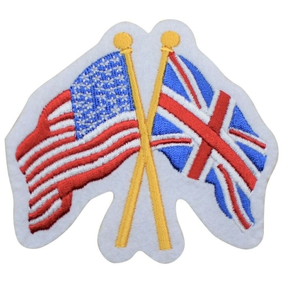 Sew On Great Britain Applique Patch USA And GB United UK Badge 3.25''