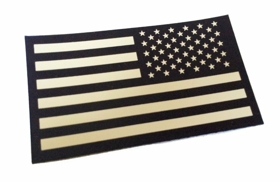 Twill Fabric Reverse IR Flag Patch Flat Background USA Morale Reflective Patch
