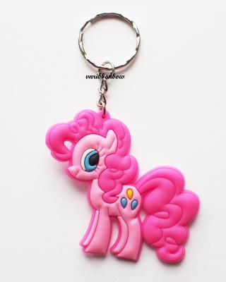 High Quality Cartoon Design My Little Pony Pinkie Pie Rubber Keyring