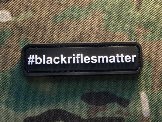 BlackRiflesMatter Black PVC Military Patch 3D Transfer Print For Cloths