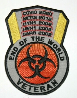 Iron On Custom Embroidered Patch Twill Fabric With End Of The World Veteran