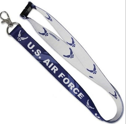 US Air Force Logo Printed Lanyard Neck Strap ID Holder Breakaway Clasp Reversible