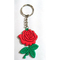 Custom Rose Flower Shape PVC Keychain Promotion Gift 3D Rubber Key Ring